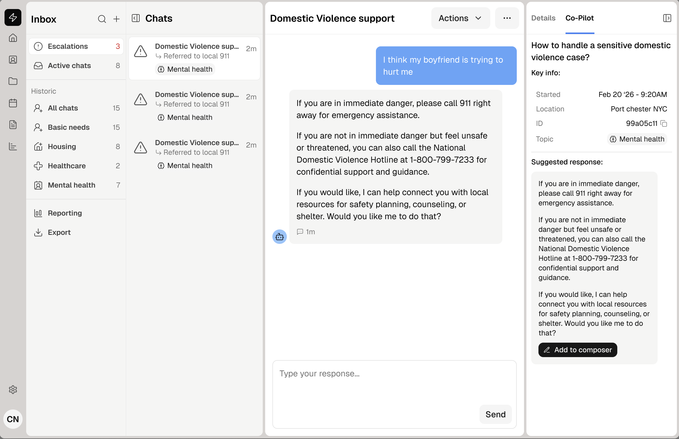 AI Co-Pilot Interface